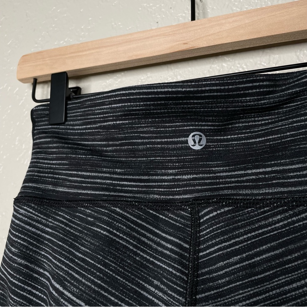 Lululemon Wunder Under Pant III Blurry Belle Battleship Black Striped Leggings - Picture 9 of 11